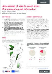 Hard-to-Reach Areas in Northeast Nigeria: Communication and Information Factsheet, Oct-Dec 2022
