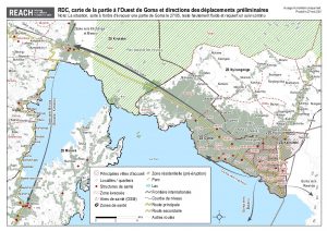 Carte des déplacements préliminaires de Goma, RDC, 27 mai 2021
