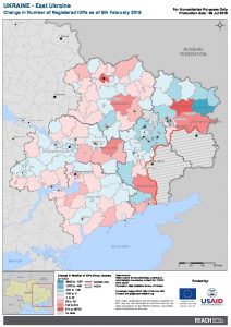 UKR Map East Ukraine Change Of Registered IDPs 05 FEB 2019 A4