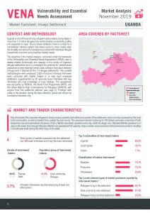 VENA Market Analysis Factsheet in Imvepi, Uganda - November 2019