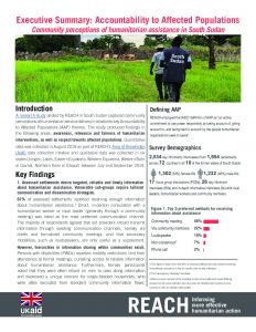 Accountability to Affected Populations: Community Perceptions of Humanitarian Assistance in South Sudan, Executive Summary and Recommendations