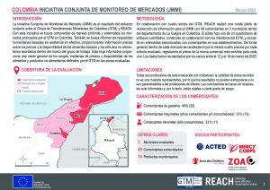 Iniciativa conjunta de monitoreo de mercados (JMMI) hoja informativa, Colombia - Marzo 2020