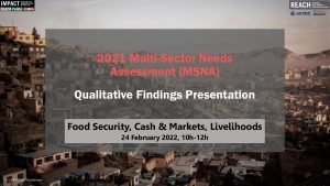 Libya Presentation on 2021 MSNA Qualitative Findings (Food Security, Cash & Markets, Livelihoods) February 2022