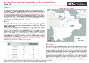 Northwest Syria Flooding Susceptibility and Preparedness Survey - March 2020
