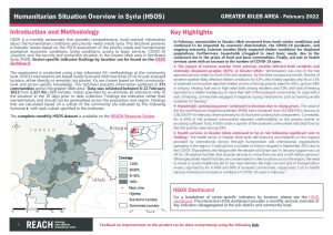 Humanitarian Situation Overview in Greater Idleb – February 2022
