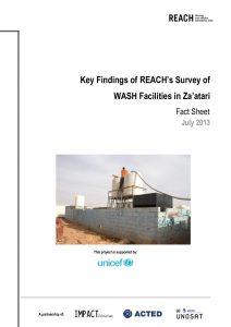 JOR_Fact Sheet Key Findings of REACH’s Survey of WASH Facilities in Za’atari_Jun 2013