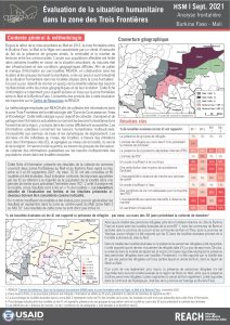 REACH Mali Suivi de la situation humanitaire dans la zone frontalière, Analyse frontalière Burkina Faso - Mali, Factsheet (03-30 septembre 2021)
