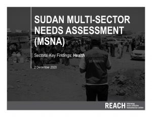 2020 Multi-Sectoral Needs Assessment, Key Findings Presentation, Health, Sudan