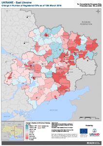 UKR Map East Ukraine Change Of Registered IDPs 13 MAR 2019 A4