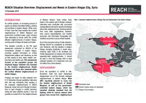 SYR_Situation Overview_Displacement and needs in Eastern Aleppo City_12 December 2016