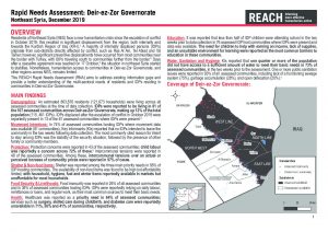 Deir-ez-Zor Rapid Needs Assessment, Syria, December 2019