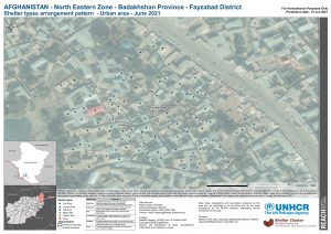 REACH AFG Map Fayzabad Badakhshan District Plot Arrangement Of Shelter Types 01Jun2021 A3