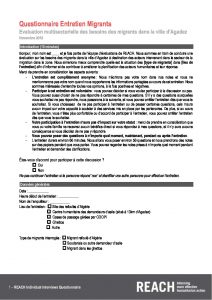 NER_Evaluation Migration Agadez_Questionnaire migrants_Novembre 2018