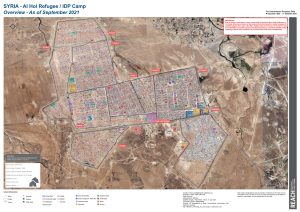 Syria Al Hol Camp Infrastructure Map A0 - September 2021