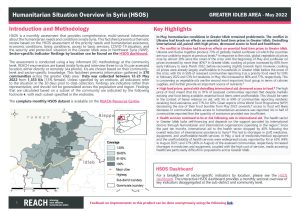 Humanitarian Situation Overview in Greater Idleb – May 2022