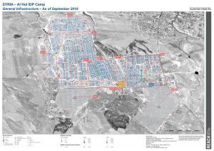Al Hol Camp Infrastructure Map A0, Northeast Syria – September 2019