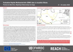 Evaluation Rapide Multisectorielle – Localité d'Oicha, Nord Kivu- Octobre-Décembre 2020