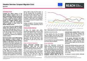 SRB_Monthly Situation Overview_Migration Monitoring in the Western Balkans_April 2016