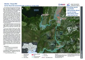 REACH Ukraine Ad hoc flood risk assessment in Kryvyi Rih (September 2022)