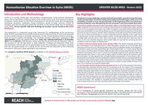 Humanitarian Situation Overview in Greater Idleb – October 2022