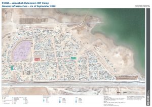 Areesheh Camp Extension Infrastructure Map A0, Northeast Syria – September 2019