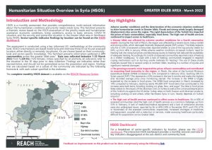 Humanitarian Situation Overview in Greater Idleb – March 2022