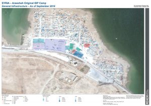 Areesheh Original Camp Infrastructure Map A0, Northeast Syria – September 2019