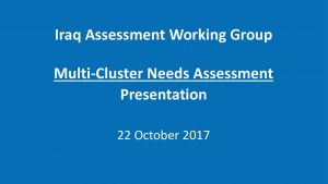 IRQ_Presentation_Multi Cluster Needs Assessment V_October 2017