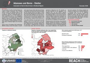 Hard to Reach, Shelter, Factsheet Borno and Adamawa State, Nigeria, November 2020