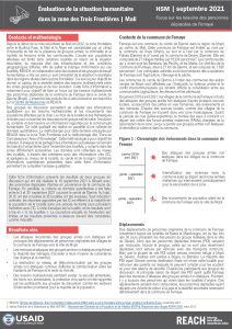 REACH Mali Suivi de la situation humanitaire dans la zone frontalière, Focus sur la commune de Femaye dans la région de Mopti, Factsheet (03-30 septembre 2021)