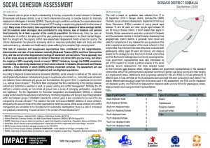 Social cohesion assessment situation overview, Bosaso district, Somalia - September 2019