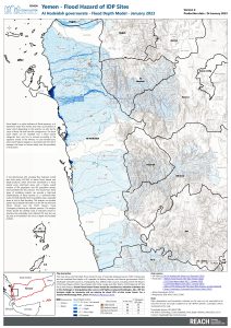 Flood Hazard of IDP Sites - Al Hodeidah Governorate - Flood Depth Model - January 2023