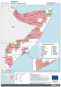 REACH Somalia Map Somalia STM DSA3 Nutrition Severity 12 June 2020