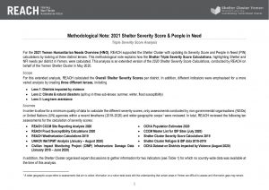 REACH_Yemen_Shelter SDR Triple Severity Score Analysis Methodology Note_November2020