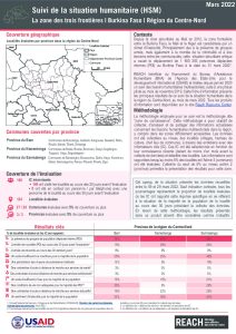 Suivi de la situation humanitaire dans la région du Centre-Nord, Burkina Faso (Mars 2022)