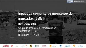 Iniciativa conjunta de monitoreo de mercados (JMMI) presentación al GTM, Colombia – Diciembre 2020