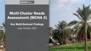 REACH Iraq MCNA X Key Findings Presentation 2022