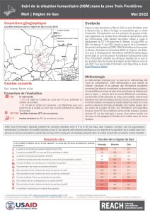 REACH Mali Suivi de la situation humanitaire dans la zone frontalière, Région de Gao, Fiche d’information (5-30 mai 2022)