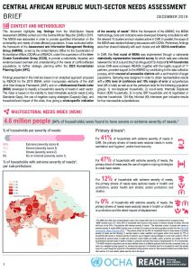 Multi-Sector Needs Assessment (MSNA) Brief, Central African Republic - December 2019