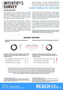 National-level movement intentions of IDP households factsheet, Iraq - October 2019