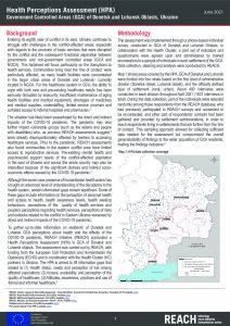 Factsheet of the health perceptions assessment (HPA) in government-controlled areas (GCA) of Donetsk and Luhansk Oblasts, Ukraine - June 2021