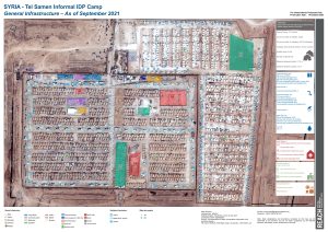Syria Tel Samen Camp Infrastructure Map A0 - September 2021