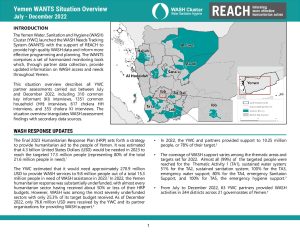 REACH YEM Situation Overview WASH WANTS July - December 2022 EN