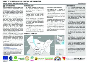 Impact of desert locust on livestock migration routes in arid and semi-arid land (ASAL) counties of Kenya factsheet - September 2020